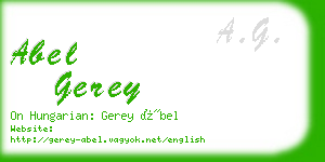 abel gerey business card